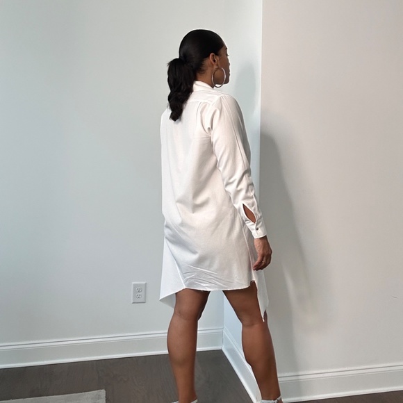 Marques Almeida White Shirt Dress with Hankerchief Hemline - Picture 12 of 16